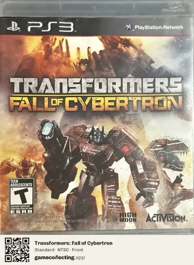 Transformers: Fall of Cybertron PlayStation 3, NTSC box front