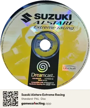 Suzuki Alstare Extreme Racing Sega Dreamcast, PAL disc