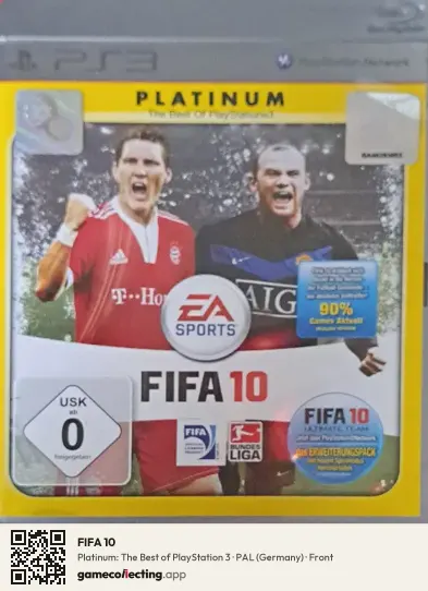 FIFA 10 PlayStation 3, Germany box front