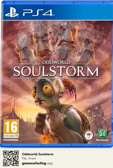 Oddworld: Soulstorm PlayStation 4, PAL box front