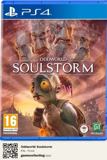 Oddworld: Soulstorm PlayStation 4, PAL box front