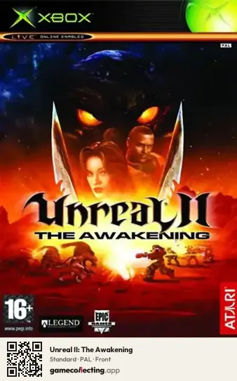 Unreal II: The Awakening Xbox, PAL box front