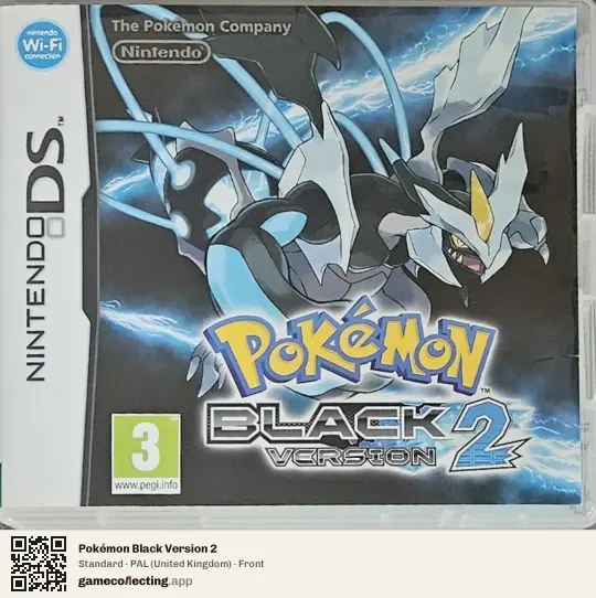 Pokémon Black Version 2 Nintendo DS, United Kingdom box front
