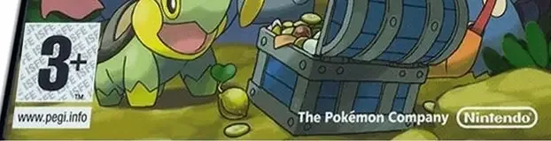 Pokémon Mystery Dungeon: Explorers of Time, the PEGI square on its front