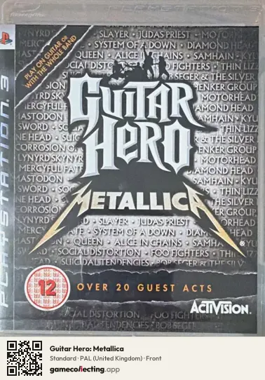 Guitar Hero: Metallica PlayStation 3, United Kingdom box front