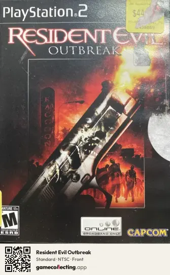 Resident Evil Outbreak PlayStation 2, NTSC box front