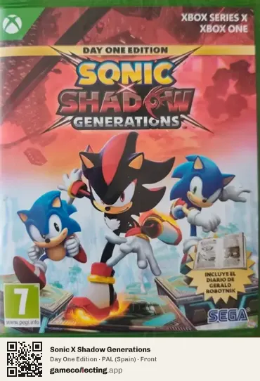 Sonic X Shadow Generations Xbox Series X, Spain box front