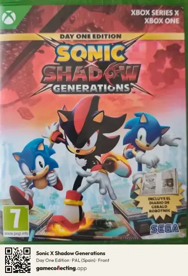 Sonic X Shadow Generations Xbox Series X, Spain box front