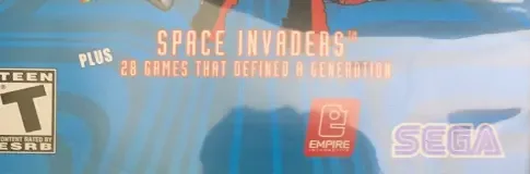Taito Legends, the ESRB box on its front