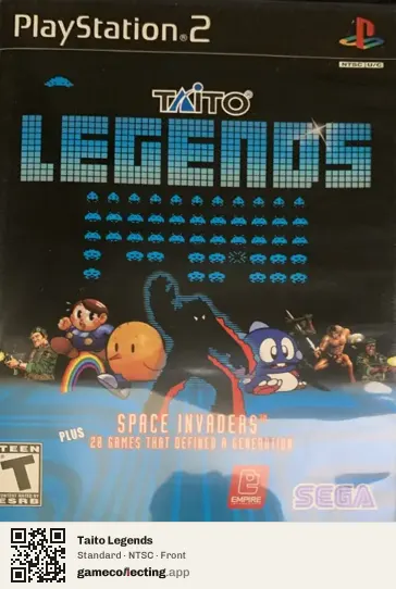 Taito Legends PlayStation 2, NTSC box front