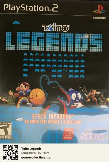 Taito Legends PlayStation 2, NTSC box front