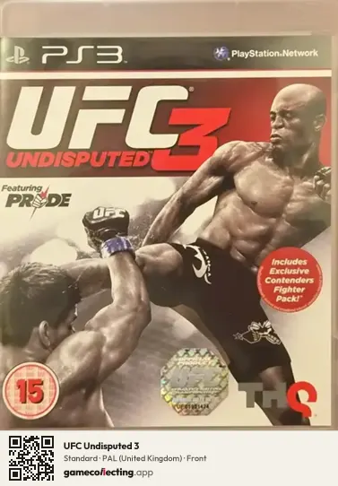 UFC Undisputed 3 PlayStation 3, United Kingdom box front