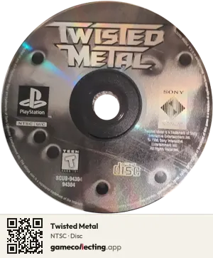 Twisted Metal PlayStation, NTSC disc