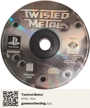Twisted Metal PlayStation, NTSC disc