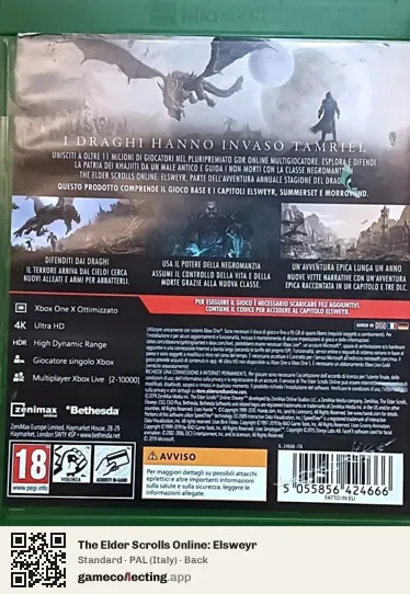 The Elder Scrolls Online: Elsweyr Xbox One, Italy box back