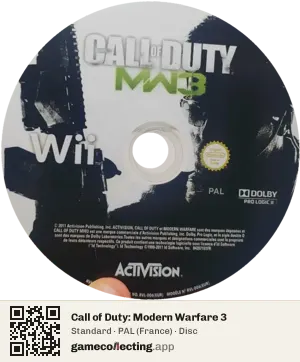 Call of Duty: Modern Warfare 3 Nintendo Wii, PAL disc