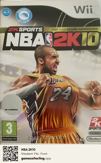 NBA 2K10 Nintendo Wii, PAL box front