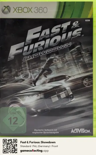 Fast & Furious: Showdown Xbox 360, Germany box front
