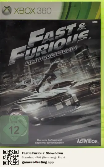 Fast & Furious: Showdown Xbox 360, Germany box front