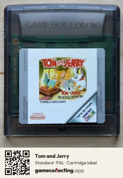 Tom and Jerry Game Boy Color, PAL cartridge label