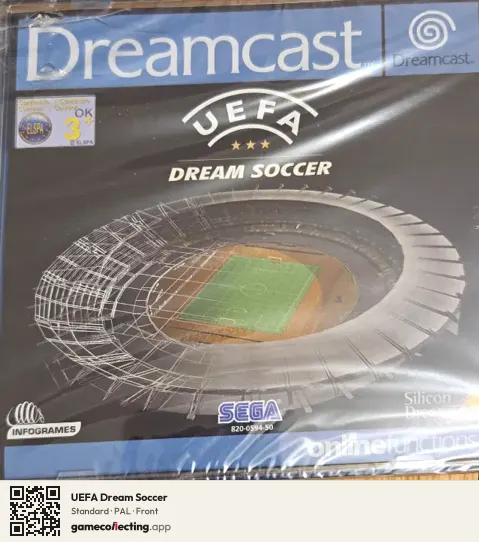 UEFA Dream Soccer Sega Dreamcast, PAL box front