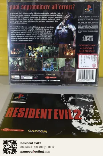Resident Evil 2 PlayStation, Italy box back