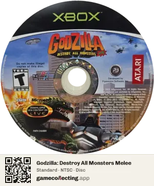 Godzilla: Destroy All Monsters Melee Xbox, NTSC disc