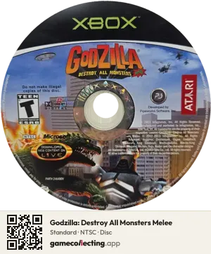Godzilla: Destroy All Monsters Melee Xbox, NTSC disc