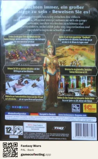 Fantasy Wars Computer, PAL box back