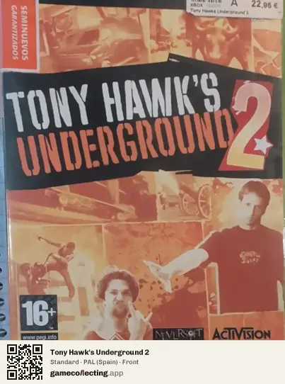 Tony Hawk's Underground 2 Xbox, Spain box front