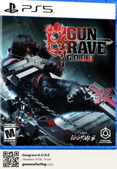 Gungrave G.O.R.E PlayStation 5, NTSC box front