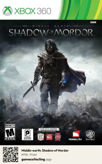 Middle-earth: Shadow of Mordor Xbox 360, NTSC box front