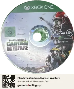 Plants vs. Zombies: Garden Warfare Xbox One, PAL disc