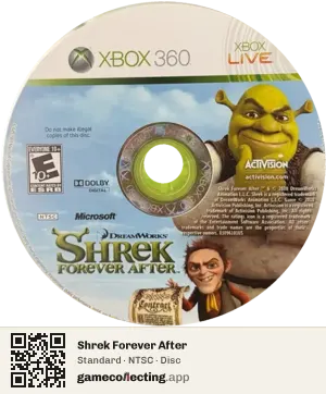 Shrek Forever After Xbox 360, NTSC disc