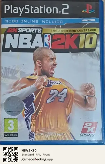 NBA 2K10 PlayStation 2, PAL box front