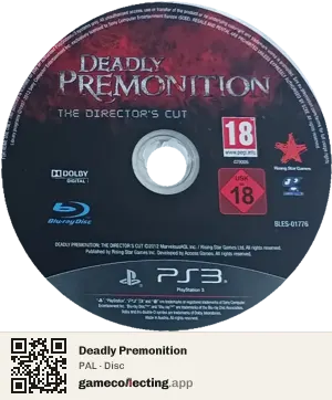 Deadly Premonition PlayStation 3, PAL disc