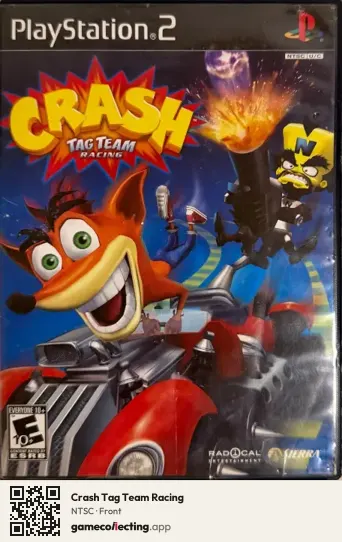 Crash Tag Team Racing PlayStation 2, NTSC box front