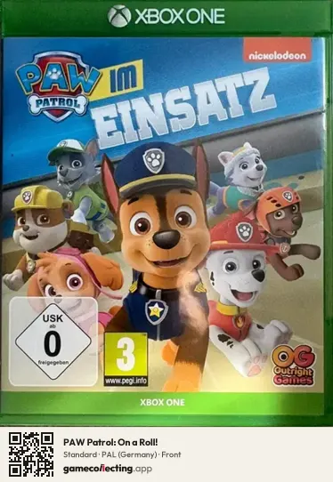 PAW Patrol: On a Roll! Xbox One, Germany box front