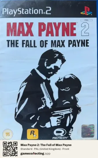 Max Payne 2: The Fall of Max Payne PlayStation 2, United Kingdom box front