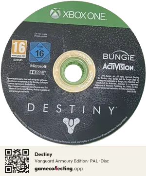 Destiny Xbox One, PAL disc