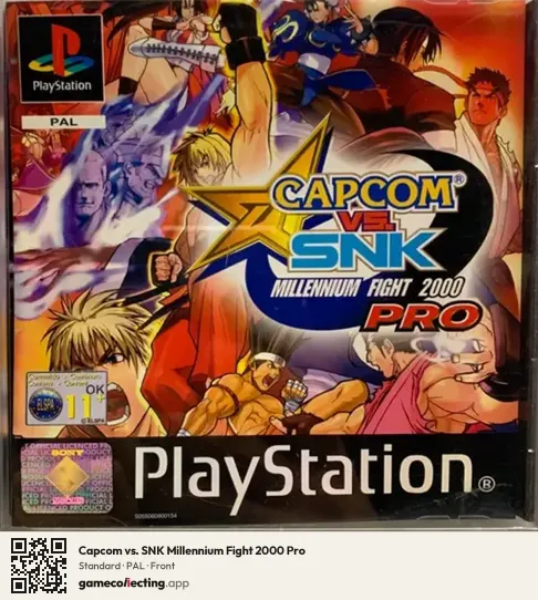Capcom vs. SNK Millennium Fight 2000 Pro PlayStation, PAL box front