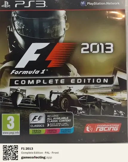 F1 2013 PlayStation 3, PAL box front