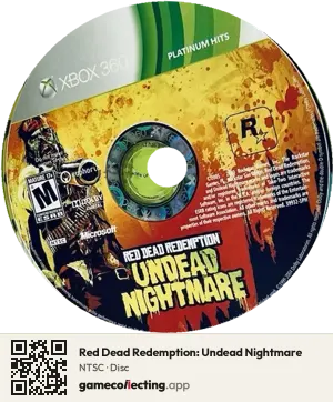 Red Dead Redemption: Undead Nightmare Xbox 360, NTSC disc