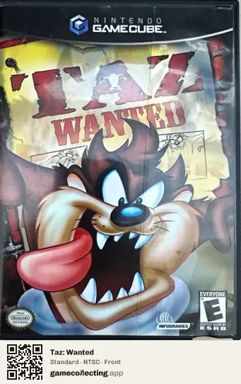 Taz: Wanted Nintendo GameCube, NTSC box front