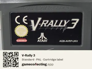 V-Rally 3 Game Boy Advance, PAL cartridge label
