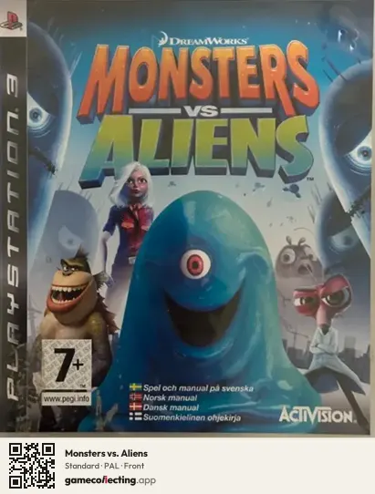 Monsters vs. Aliens PlayStation 3, PAL box front