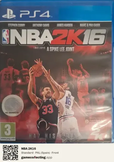 NBA 2K16 PlayStation 4, Spain box front