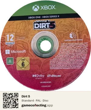 Dirt 5 Xbox One, PAL disc