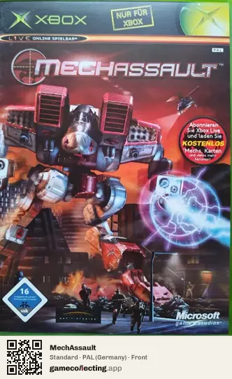 MechAssault Xbox, Germany box front