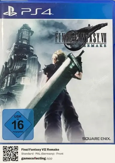 Final Fantasy VII Remake PlayStation 4, Germany box front
